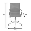 Ver imagem 4 de Kit 8 Cadeiras Escritorio Diretor Design Italiano com Relax Corino 3304 Preto