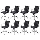 Ver imagem 1 de Kit 8 Cadeiras Escritorio Diretor Design Italiano com Relax Corino 3304 Preto