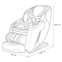 Poltrona Elétrica Bivolt Reclinação Gravidade Zero 3d Jarvis com Massagem Aquecimento Controle Lcd T - 4