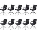 Ver imagem 1 de Kit 10 Cadeiras Escritorio Diretor Design Italiano com Relax Corino 3304 Preto