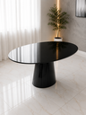 Ver imagem 4 de Mesa de Jantar Oval 120x80cm em Laca Preto - Base Cone Preto