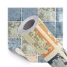 Papel de Parede Adesivo Cozinha Alta Temperatura Azulejo Quadrado Cor - 1