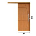 Ver imagem 3 de Porta de Correr Padrão Imbuia Belissima 6 Trilho Embutir Puxador Tubolar 800 mm Cromado 82 x 210 Dir