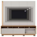 Ver imagem 5 de Estante Painel para TV 75 pol LED 200cm Yarden C04 Off White Matte Freijó - Lyam Decor