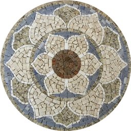 Mandala Indiana Piso Mosaico Lótus Iii - 1