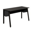Ver imagem 1 de Mesa Escrivaninha com 135cm Industrial Tampo Chanfrado e Pés Metálicos Executive Preto