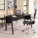 Ver imagem 2 de Mesa Escrivaninha com 135cm Industrial Tampo Chanfrado e Pés Metálicos Executive Preto