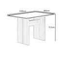 Ver imagem 2 de Mesa de Jantar 1,20m para 4 Cadeiras Florença New Leifer Moveis CADEIRAS NÃO INCLUSAS Freijó/Freijó