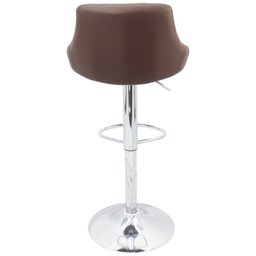 Kit 2 Banquetas Milano Carmel Estofada Giratória C/ Regulagem - Café - 5