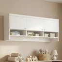 Ver imagem 1 de Módulo Nicho Aéreo para Quarto de Bebê Eloísa 3 Portas 100% MDF Branco Phoenix Baby