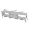 Rack Bancada Denver 180cm Nature/off White para Tv até 75” - Peternella Móveis - 4