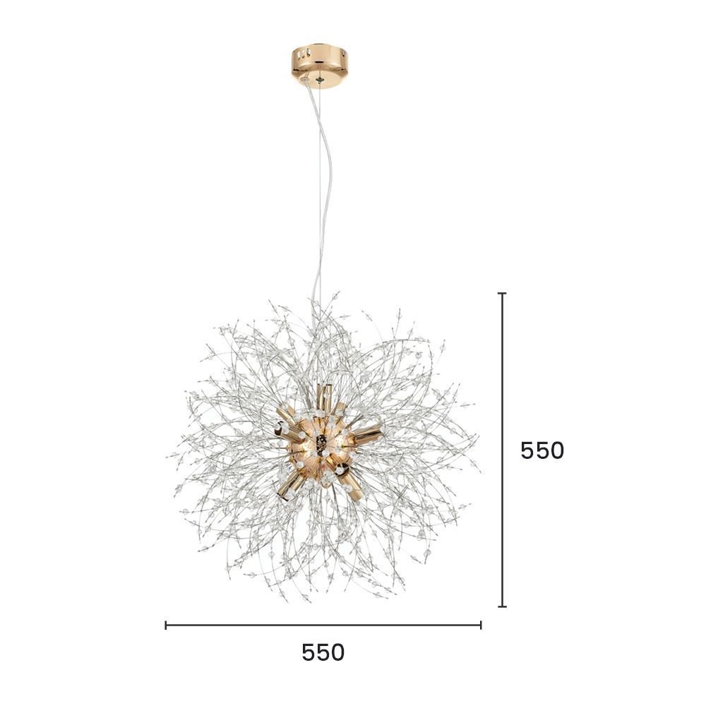 Lustre Pendente Astraled Mensae Pt-1041 Dourado G9 Bivolt Dourado Pt-1041 - 2