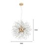Lustre Pendente Astraled Mensae Pt-1041 Dourado G9 Bivolt Dourado Pt-1041 - 2