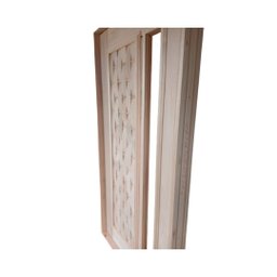 Porta Pivotante Couro C/ Visor Eucalipto 2,13x0,87 Frainer - 3