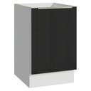 Ver imagem 1 de Balcão de Cozinha 50 cm 1 Porta (sem Tampo) Branco/Preto Lux Madesa