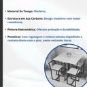 Ver imagem 4 de Conjunto Mesa Imbuia 4 Cadeiras Pequena Estofado Industrial Dourado Don Castro Decor
