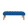 Banco Rubi 80cm Suede Azul Royal - Dominic Decor - 1