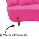 Ver imagem 6 de Namoradeira Sofá Feijão Luna Orgânica Veludo Rosa Pink