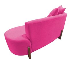 Namoradeira Sofá Feijão Luna Orgânica Veludo Rosa Pink - 4