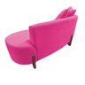 Namoradeira Sofá Feijão Luna Orgânica Veludo Rosa Pink - 4