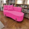 Namoradeira Sofá Feijão Luna Orgânica Veludo Rosa Pink - 8