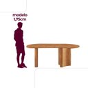 Ver imagem 4 de Mesa para Sala de Jantar Celeste 180cm Tampo Orgânico em Lamina de Madeira