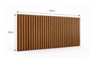 Ver imagem 2 de Cabeceira Solteiro Ripada MDF Modular 60x110cm Dupla Face:Marrom