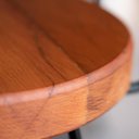 Ver imagem 3 de Conjunto Mesa Bistrô Alta e 2 Banquetas com Encosto Estilo Industrial Aura D09 Peroba - Mpozenato