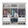 Guarda Roupa Casal Barcelona 3 Port de Correr 4 Gav e 3 Esp:branco - 5
