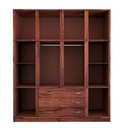 Ver imagem 5 de Guarda-roupa Casal Rústico Madeira Maciça 10 Portas 3 Gavetas com Espelho Mogano - Panorama Móveis