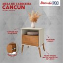 Ver imagem 5 de Mesa de Cabeceira Cancun Off White/naturalle – Bechara Móveis