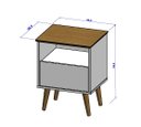 Ver imagem 4 de Mesa de Cabeceira Cancun Off White/naturalle – Bechara Móveis