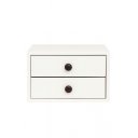 Ver imagem 4 de Kit 2 Mesas de Cabeceira Suspensas 40cm com 2 Gavetas MDF 15mm Branco Mesa de Cabeceira Já Montadas