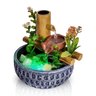 Fonte Agua Cromoterapia Decorativa Mesa Cascata Bambu Resina - 8