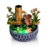 Fonte Agua Cromoterapia Decorativa Mesa Cascata Bambu Resina - 7