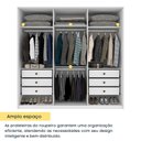 Ver mais imagens de Guarda-Roupa Casal com 6 Portas e 6 Gavetas 201cm Multimóveis CR35494 Neve