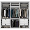 Ver imagem 5 de Guarda-Roupa Casal com 6 Portas e 6 Gavetas 201cm Multimóveis CR35494 Neve
