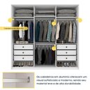Ver imagem 6 de Guarda-Roupa Casal com 6 Portas e 6 Gavetas 201cm Multimóveis CR35494 Neve
