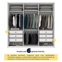Ver imagem 7 de Guarda-Roupa Casal com 6 Portas e 6 Gavetas 201cm Multimóveis CR35494 Neve