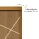 Ver imagem 4 de Porta de Correr Padrão Imbuia Agatha Trilho Embutir Puxador Tubolar 800 Mm Cromado 92 X 210 Esquerdo