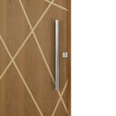 Ver imagem 5 de Porta de Correr Padrão Imbuia Agatha Trilho Embutir Puxador Tubolar 800 Mm Cromado 92 X 210 Esquerdo