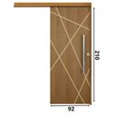 Ver imagem 3 de Porta de Correr Padrão Imbuia Agatha Trilho Embutir Puxador Tubolar 800 Mm Cromado 92 X 210 Esquerdo