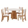 Conjunto De Mesa Vieiro Slin Redonda Com 4 Cadeiras - 1