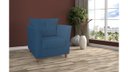 Ver imagem 3 de Poltrona Decorativa Isis Suede Azul Marinho Pés Madeira Ms Decor