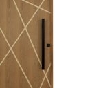 Ver imagem 5 de Porta de Correr Padrão Imbuia Agatha Trilho Embutir Puxador Tubolar 800 mm Preto 82 x 210 Esquerdo m