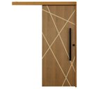 Ver imagem 2 de Porta de Correr Padrão Imbuia Agatha Trilho Embutir Puxador Tubolar 800 mm Preto 82 x 210 Esquerdo m