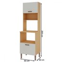Ver imagem 3 de Torre Quente 2 Portas com Nichos Freijo/white Laca Brilho - Genialflex