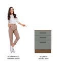 Ver imagem 5 de Balcão Armário de Cozinha 60 cm 3 Gavetas Rustic/Cinza Agata Madesa