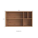 Ver imagem 2 de Armário Aéreo Cozinha 2 Portas 3 Nichos 120 cm Granada Cor Amadeirado Casamia