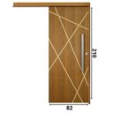 Ver imagem 3 de Porta de Correr Padrão Imbuia Agatha Trilho Embutir Puxador Barra Chata 800 Mm Cromado 82 X 210 Dire